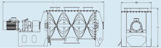 臥式單軸飼料混合機(jī)螺帶圖紙